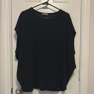 Entro Black Oversized Boxy Blouse